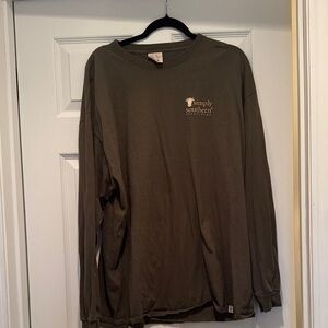 Simply Southern Dark Olive Long Sleeve Tee
